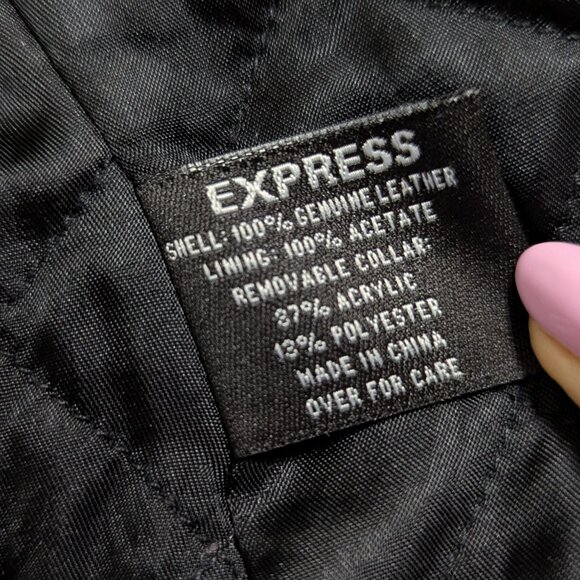 Y2K Genuine Leather Biker Jacket Size S - Picture 10 of 13